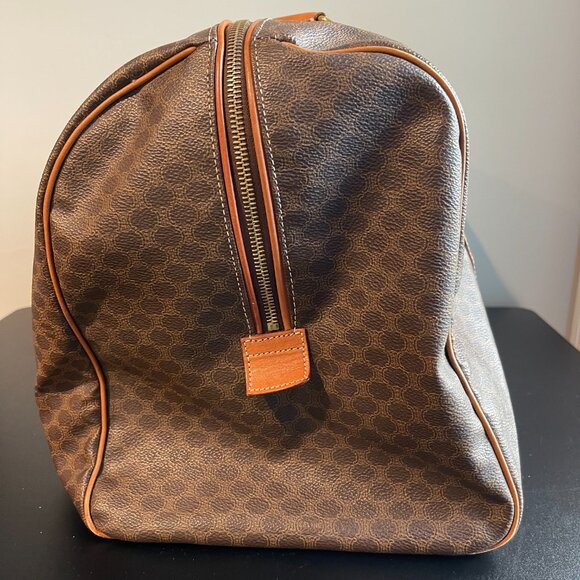 Celine Vintage Macadam Coated Canvas Duffle Bag - Brown - Preowned - Picture 5 of 16